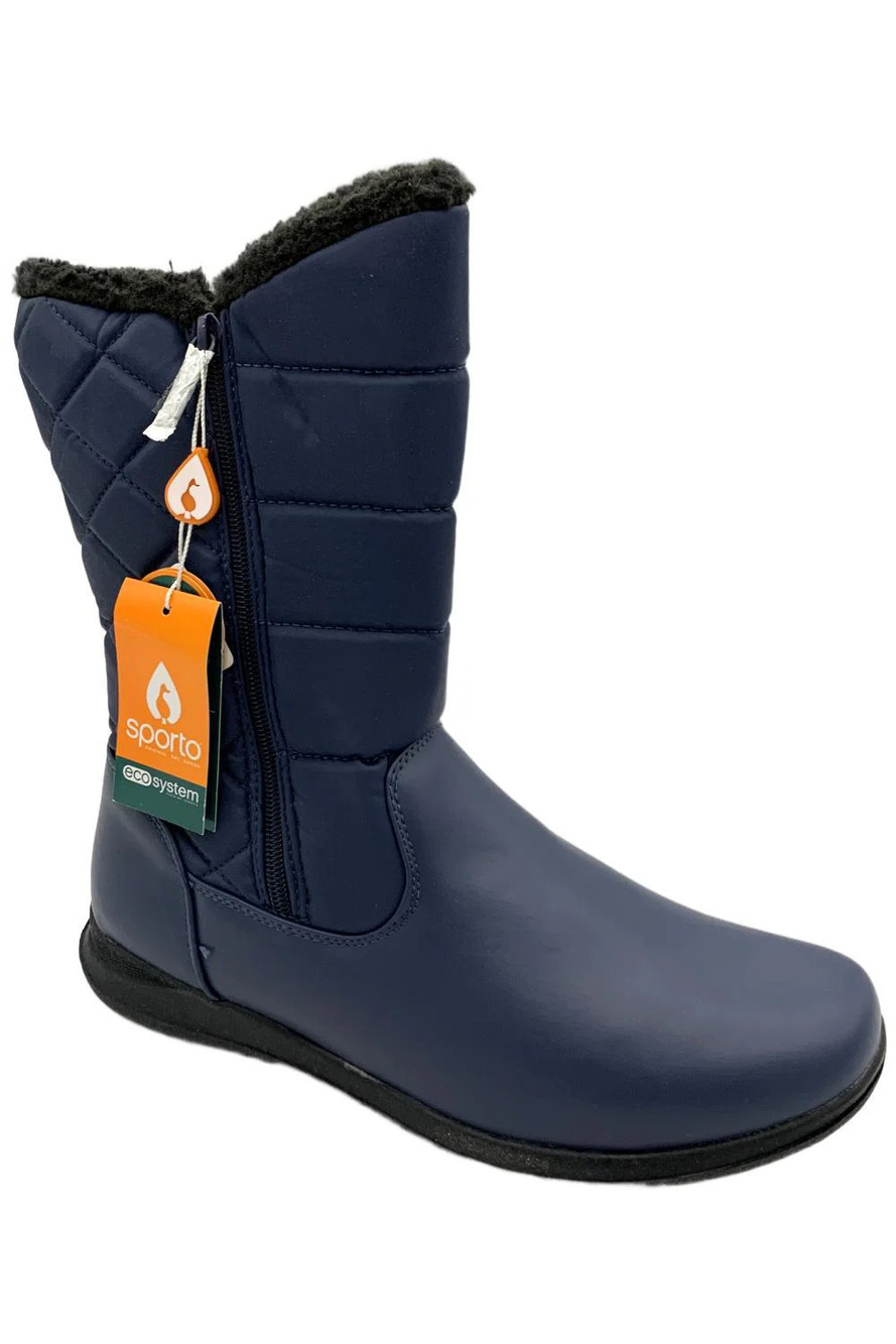 Sporto Women's Eden Waterproof Winter Boot Blue - Medium
